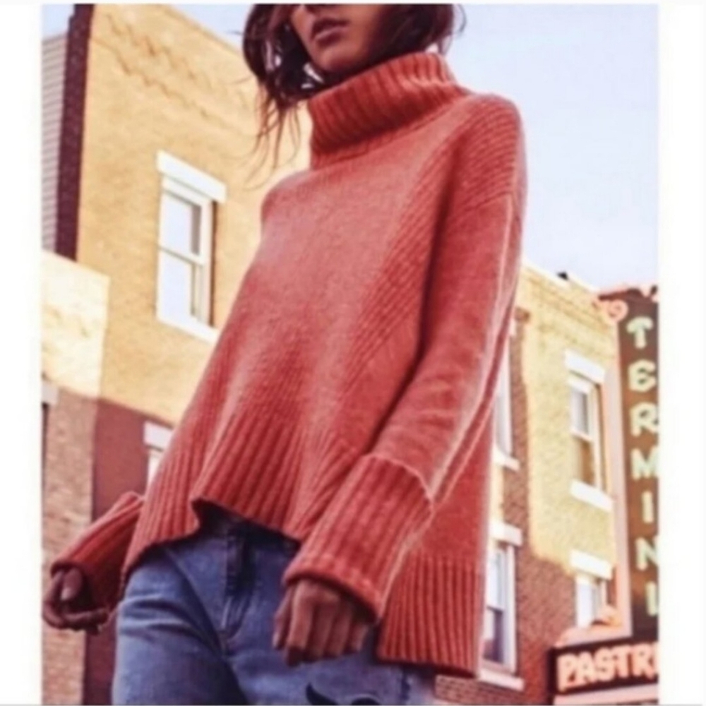Anthropologie Moth Slouchy Turtleneck Sweater